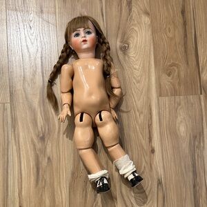 Vintage Porcelain head Doll with Braided Hair